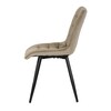 Jídelní židle, béžová, sametová látka, CT-384 CAP4