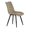 Jídelní židle, béžová, sametová látka, CT-384 CAP4