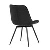 Jídelní židle, černá, látka, HC-T1130 BK2