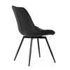 Jídelní židle, černá, látka, HC-T1130 BK2