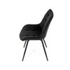 Jídelní židle, černá, látka, HC-T1130 BK2