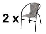Balkonová židle BASILEJ II černá/šedá