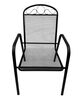 Zahradní kovové křeslo BRUSEL černé (2 ks)