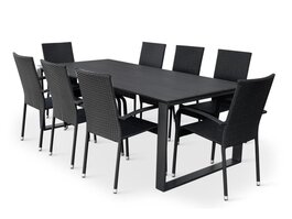 Zahradní sestava 8+1P černá