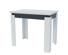 Jídelní stůl rozkládací MANZINI 90x60 cm bílá/antracit