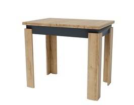 Jídelní stůl rozkládací MANZINI 90x60 cm dub kraft zlatý/antracit