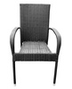 Zahradní ratanové křeslo (2 ks) ESSEN antracit