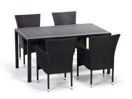 Zahradní sestava BADEN M + 4x HAMBURG černá