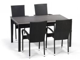 Zahradní sestava BADEN M + 4x ESSEN černá