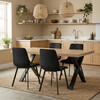 Jídelní židle, černá, sametová látka, DCL-973 BK4