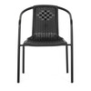 Zahradní židle, kov, plast, černá, AZC-H1001 BK