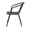 Zahradní židle, kov, plast, černá, AZC-H1001 BK
