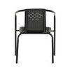 Zahradní židle, kov, plast, černá, AZC-H1001 BK