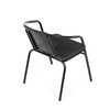 Zahradní židle, kov, plast, černá, AZC-H1001 BK