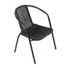Zahradní židle, kov, plast, černá, AZC-H1001 BK