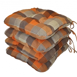 Sedák UNI motiv UNIKO oranžová kostka - set 4 kusy