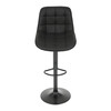 Barová židle, černá, látka,AUB-V3066 BK3
