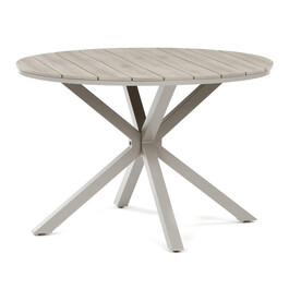 Zahradní stůl 110x110cm, hliník, polywood, béžová, AZT-S1430 CRM