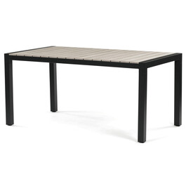 Zahradní stůl 160x90cm, hliník, polywood, černá, AZT-S1514 BK