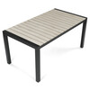 Zahradní stůl 160x90cm, hliník, polywood, černá, AZT-S1514 BK