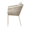 Zahradní židle, hliník, látka, béžová, AZC-C1179 CRM
