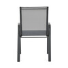 Zahradní židle, kov, síťovina, šedá, AZC-C1000 GREY