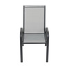 Zahradní židle, kov, síťovina, šedá, AZC-C1000 GREY