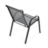Zahradní židle, kov, síťovina, šedá, AZC-C1000 GREY