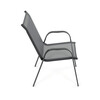Zahradní židle, kov, síťovina, šedá, AZC-C1000 GREY