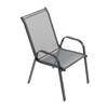 Zahradní židle, kov, síťovina, šedá, AZC-C1000 GREY