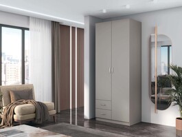 M-STYLE dvoudveřová šatní skříň, toffee