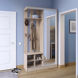 STYLE předsíňová stěna se zrcadlem 210, dub Raya