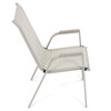 Zahradní židle, kov, síťovina, béžová, AZC-S1048 CRM