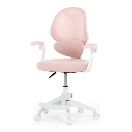 Dětská židle, výškově nastavitelná, růžová síťovina, KA-W8008 PINK