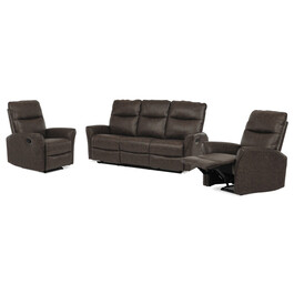 Trojmístná rozkládací pohovka, hnědá, látka vintage, ASD-4302 BR3