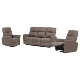 Trojmístná rozkládací pohovka, hnědá, látka vintage, ASD-4302 COF3