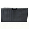 Zahradní úložný box 112x49x54cm, plast, šedá, AZB-G2075 GREY