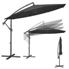 Zahradní slunečník, šedý, kov, ASL-E1116 GREY