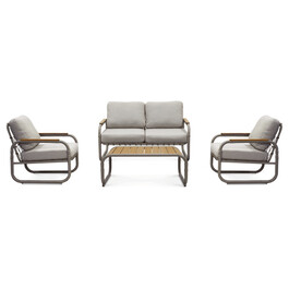 Zahradní sestava, kov, béžová, AZS-L1913 CRM