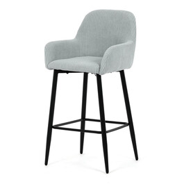 Barová židle, modrá, látka,AUB-V4009 BLUE6