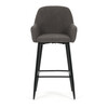 Barová židle, šedá, látka,AUB-V4009 GREY6