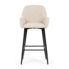 Barová židle, béžová, látka,AUB-V4009 CRM6
