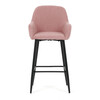 Barová židle, růžová, látka,AUB-V4009 PINK6