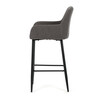 Barová židle, šedá, látka,AUB-V4009 GREY6