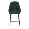 Barová židle, zelená, látka,AUB-V4009 GRN6