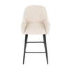 Barová židle, béžová, látka,AUB-V4009 CRM6