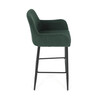 Barová židle, zelená, látka,AUB-V4009 GRN6