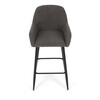 Barová židle, šedá, látka,AUB-V4009 GREY6