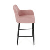 Barová židle, růžová, látka,AUB-V4009 PINK6