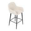 Barová židle, béžová, látka,AUB-V4009 CRM6